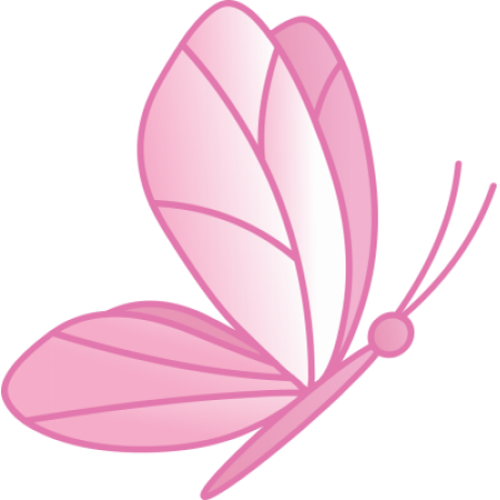 Pink Butterfly Wall Sticker