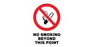 NO SMOKING BEYOND THIS POINT