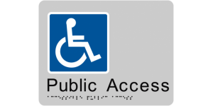Wheelchair Access Braille Tactile Sign manufactured by Bathurst Signs