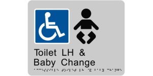Accessible Toilet LH & Baby Change manufactured by Bathurst Signs
