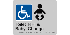 Accessible Toilet RH & Baby Change manufactured by Bathurst Signs
