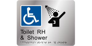 Accessible Toilet RH & Shower manufactured by Bathurst Signs