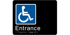 Accessible Entrance manufactured by Bathurst Signs