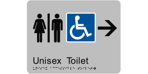 Airlock - Unisex Accessible Toilets - Right Arrow manufactured by Bathurst Signs