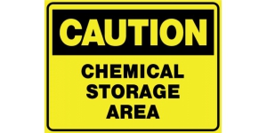 CAUTION CHEMICAL STORAGE AREA