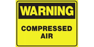 WARNING COMPRESSED AIR