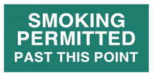 SMOKING PERMITTED PAST THIS POINT