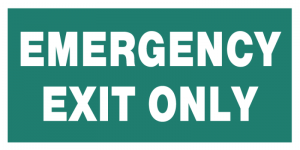 EMERGENCY EXIT ONLY