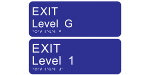 Exit Level Signs manufactured by Bathurst Signs