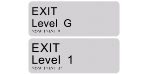 Exit Level Signs manufactured by Bathurst Signs