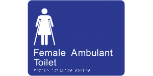 Female Ambulant Toilet manufactured by Bathurst Signs