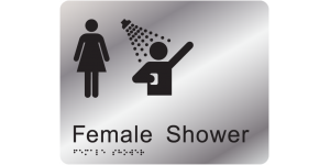 Female Shower manufactured by Bathurst Signs