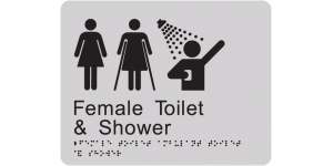 Female Toilet, Ambulant Toilet & Shower manufactured by Bathurst Signs