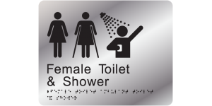Female Toilet, Ambulant Toilet & Shower manufactured by Bathurst Signs