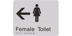 Female Toilet (Left Arrow) manufactured by Bathurst Signs