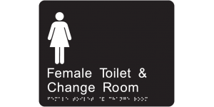 Female Toilet & Change Room manufactured by Bathurst Signs