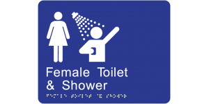 Female Toilet and Shower manufactured by Bathurst Signs
