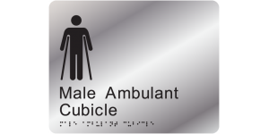 Male Ambulant Cubicle manufactured by Bathurst Signs