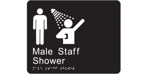 Male Staff Shower manufactured by Bathurst Signs