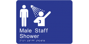 Male Staff Shower manufactured by Bathurst Signs