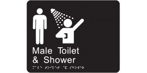 Male Toilet and Shower manufactured by Bathurst Signs
