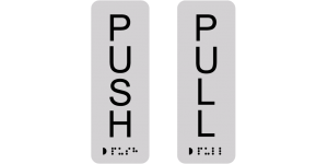 Push Pull Tactile Signs manufactured by Bathurst Signs
