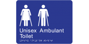 Unisex Ambulant Toilet manufactured by Bathurst Signs