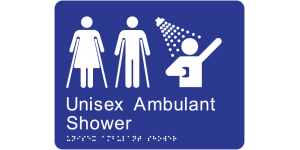 Unisex Ambulant Shower manufactured by Bathurst Signs