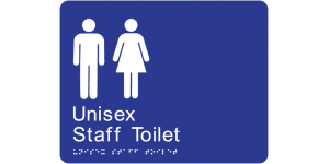 Unisex Staff Toilet manufactured by Bathurst Signs