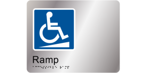 Accessible Ramp Braille Tactile Sign manufactured by Bathurst Signs