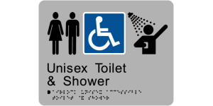 Unisex Toilet & Shower manufactured by Bathurst Signs